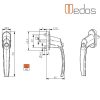 Victory gombos ablakkilincs bronz L40