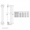 Inox ajtófogantyú 25x300mm szatén króm