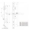 Anbo SR500-25/85 görgős portálzár cilinderrel 4cm