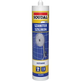   Soudal Szaniter szilikon Ecetsav tartalmú szilikon fehér 280ml (103218, 153419)