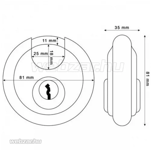 Abus 20/80 diszkosz lakat