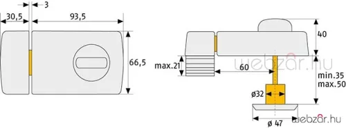 Abus 2110 másodzár Barna