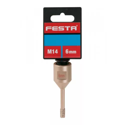 Festa 24760F gyémántszórt lyukfúró 6mm m14 sarokcsiszolóra