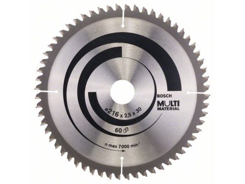 BOSCH Fűrésztárcsa univerzális 216 x 30 x 2,5 mm / 60T MultiMaterial 2608640446