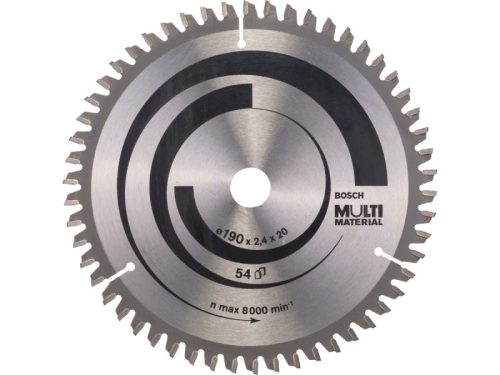 BOSCH Fűrésztárcsa univerzális 190 x 20/16 x 2,4 mm / 54T MultiMaterial HLTCG 2608640508