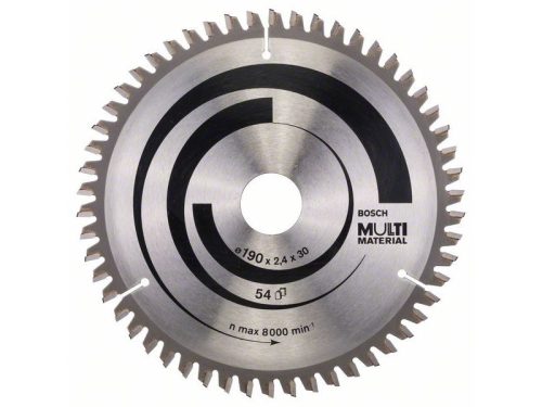 BOSCH Fűrésztárcsa univerzális 190 x 30 x 2,4 mm / 54T MultiMaterial 2608640509