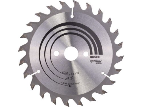 BOSCH Fűrésztárcsa fához 150 x 20/16 x 2,4 mm / 24T Optiline Wood ATB 2608640592