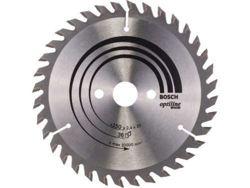 BOSCH Fűrésztárcsa fához 150 x 20/16 x 2,4 mm / 36T Optiline Wood ATB 2608640593