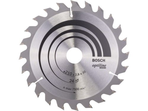 BOSCH Fűrésztárcsa fához 210 x 30 x 2,8 mm / 24T Optiline Wood ATB 2608640621