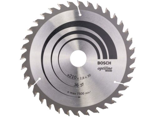 BOSCH Fűrésztárcsa fához 210 x 30 x 2,8 mm / 36T Optiline Wood ATB 2608640622