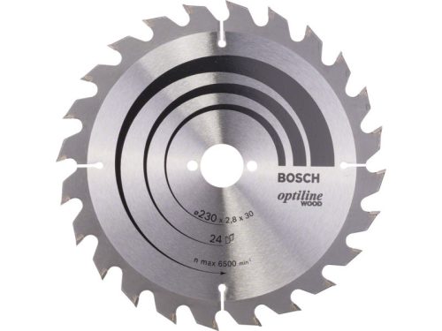 BOSCH Fűrésztárcsa fához 230 x 30 x 2,8 mm / 24T Optiline Wood ATB 2608640627
