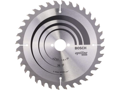 BOSCH Fűrésztárcsa fához 230 x 30 x 2,8 mm / 36T Optiline Wood ATB 2608640628