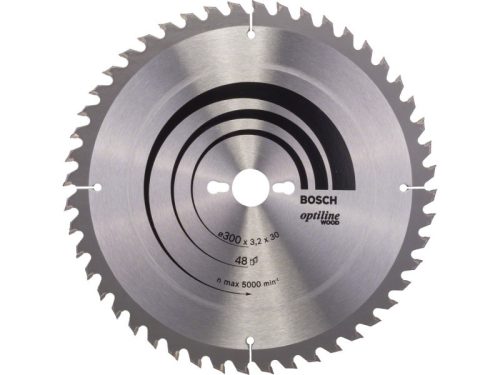BOSCH Fűrésztárcsa fához 300 x 30 x 3,2 mm / 48T Optiline Wood ATB / UW 2608640672