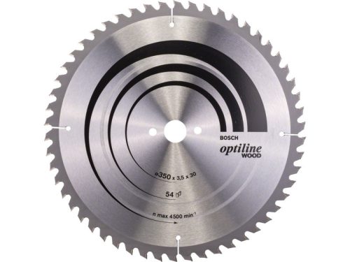 BOSCH Fűrésztárcsa fához 350 x 30 x 3,5 mm / 54T Optiline Wood ATB / UW 2608640674