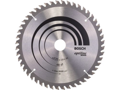BOSCH Fűrésztárcsa fához 235 x 30/25 x 2,8 mm / 48T Optiline Wood ATB 2608640727