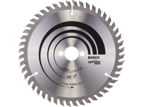 BOSCH Fűrésztárcsa fához 160 x 20/16 x 1,8 mm / 48T Optiline Wood ATB 2608641172