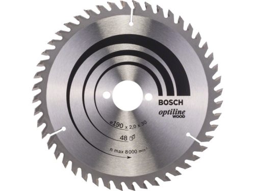 BOSCH Fűrésztárcsa fához 190 x 30 x 2,0 mm / 48T Optiline Wood ATB 2608641186