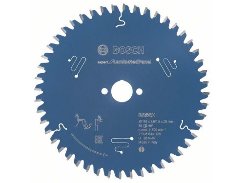 BOSCH Fűrésztárcsa laminált lapokhoz 165 x 20 x 2,6 mm / 48T Expert for LaminatedPanel 2608644128