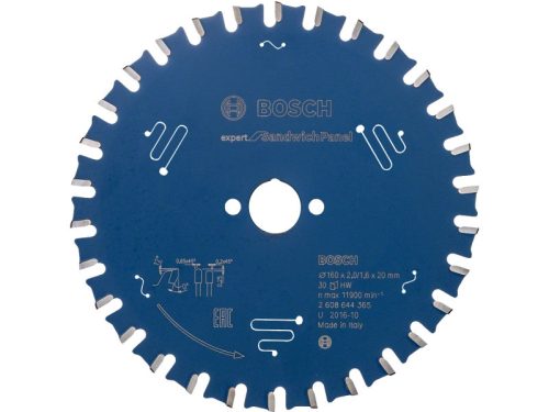 BOSCH Fűrésztárcsa szendvicspanelhez 160 x 20 x 2,1 mm / 30T HLTCG 2608644365