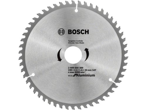 BOSCH Fűrésztárcsa alumíniumhoz 190 x 30 x 2,2 mm / 54T 2608644389