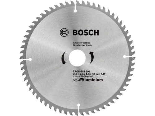 BOSCH Fűrésztárcsa alumíniumhoz 210 x 30 x 2,2 mm / 64T 2608644391