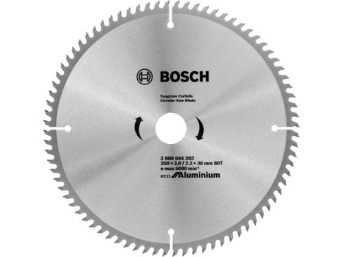 BOSCH Fűrésztárcsa alumíniumhoz 250 x 30 x 3,0 mm / 80T 2608644393