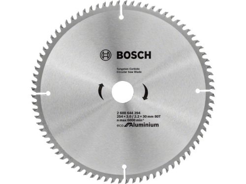 BOSCH Fűrésztárcsa alumíniumhoz 254 x 30 x 3,0 mm / 80T 2608644394