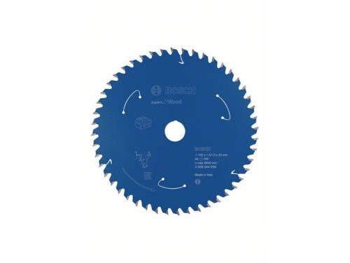 BOSCH Fűrésztárcsa fához 165 x 20 x 1,5 mm / 48T Expert for Wood 2608644509