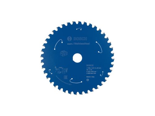 BOSCH Fűrésztárcsa fémhez 160 x 20 x 1,6 mm / 40T Expert for Stainless Steel 2608644533