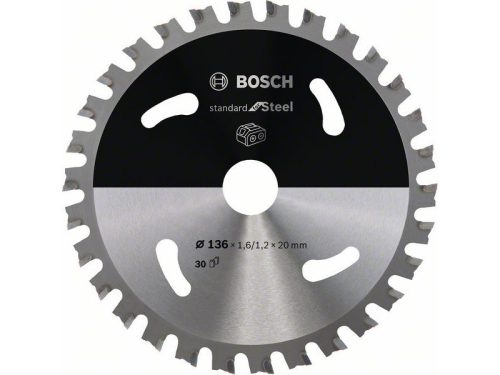 BOSCH Fűrésztárcsa fémhez 136 x 1,6 x 20 mm / 30T Standard for Steel 2608837746
