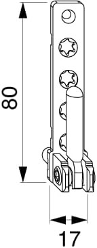 Maco Sarokcsapágy csapátmérő 7 mm ezüst