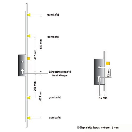 Roto H600 4V 45/92/16 gomba