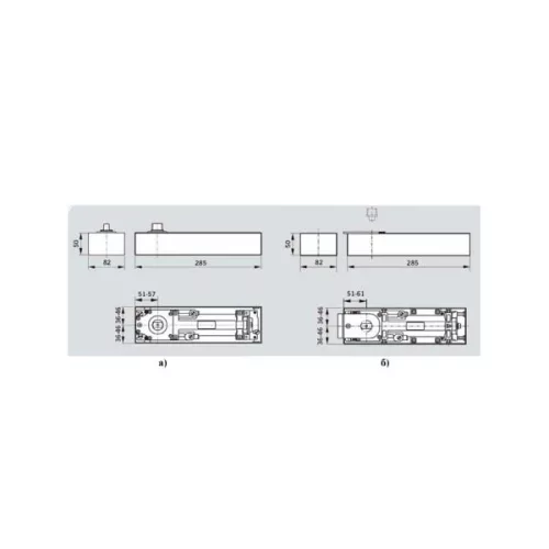 Dorma BTS 75 V Padlócsukó 20-120kg (csak test, fedlap nélkül)