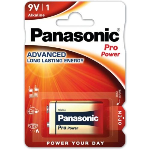 Panasonic 6LR61PPG-1BP 9V blokk elem 1 db
