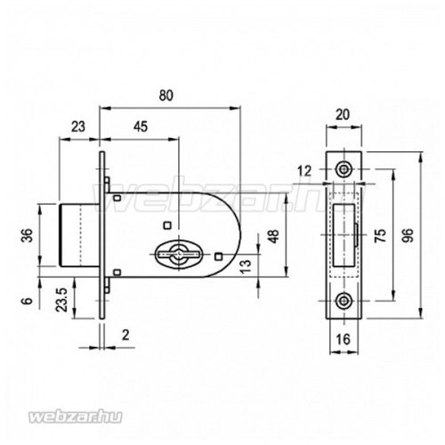 Euro Elzett 700 kéttollú tasakos másodzár
