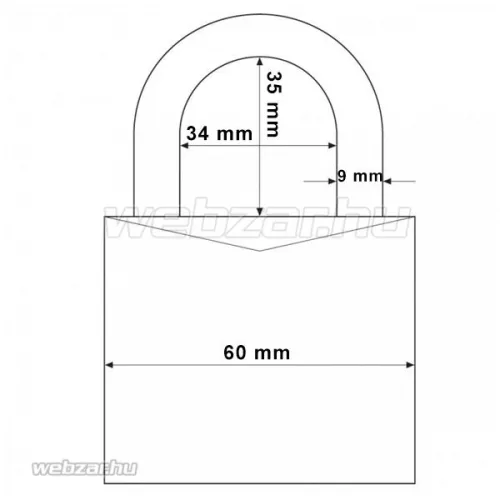 Abus 720/60 fúrt kulcsos lakat