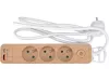 STHOR 72343 Fa hatású elosztó földeléssel, 3 aljzattal, USB-vel, 1,4 m kábellel (3x1 mm²)