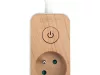 STHOR 72343 Fa hatású elosztó földeléssel, 3 aljzattal, USB-vel, 1,4 m kábellel (3x1 mm²)