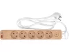 STHOR 72344 Fa hatású elosztó földeléssel, 5 aljzattal, USB-vel, 1,4 m kábellel (3x1 mm²)