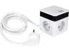 STHOR 72480 Power Cube USB, földelt, fehér 5 aljzatos, 1,4 m, 3x1 mm²