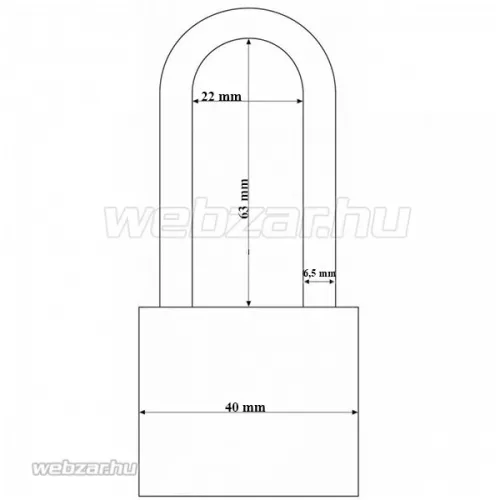 Abus 727/40 HB63 Titalium lakat (KA) 6416