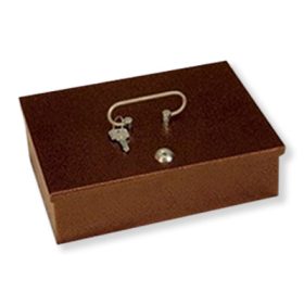 Pénzkazetta barna III-as méret 280x185x80