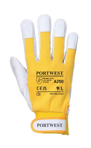 Portwest A250 Tergsus védőkesztyű védőkesztyű sárga L R