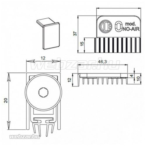 Automata küszöb trend 830mm