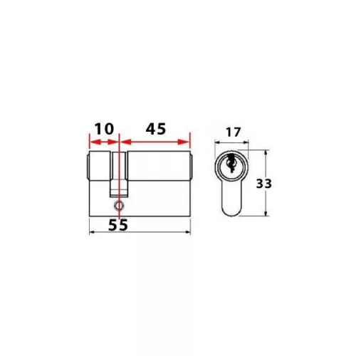 Abus Bravus 3500 MX félbetét 10x45