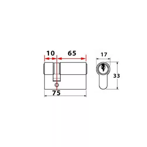 Abus Bravus 3500 MX félbetét 10x65