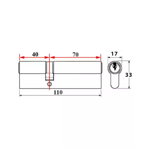 Abus Bravus 3500 MX zárbetét 40x70 VF