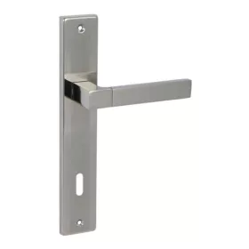   Bussare Stricto A-67 hosszúcímes kilincs Chrome-Satin Chrome 55 Kulcsos