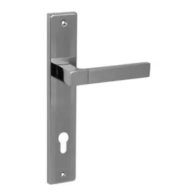   Bussare Stricto A-67 hosszúcímes kilincs Chrome-Satin Chrome 55 Cilinderes