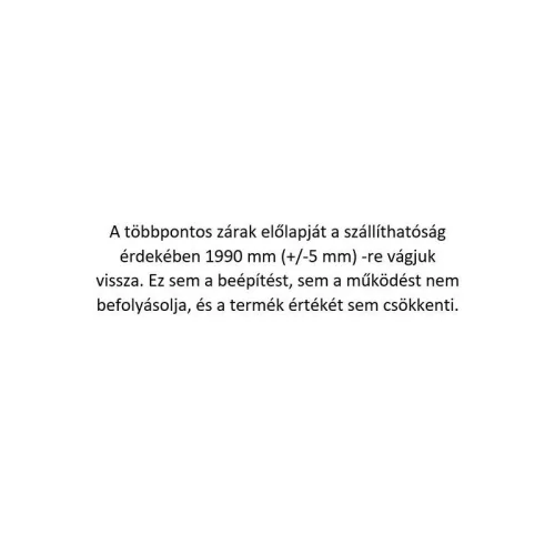 KFV Többpontos zár 45/92/24 U előlap 4 görgős kilincsemeléses